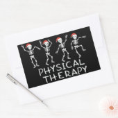 Sticker Rectangulaire Physical Therapist Skeleton Christmas DPT Student  (Enveloppe)