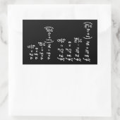 Sticker Rectangulaire Physique Math Formule Étudiants Enseignant Invitat (Sac)