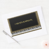 Sticker Rectangulaire Piano Considérant Gold Faux Parties scintillant St (Enveloppe)