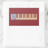 Sticker Rectangulaire Piano du quatuor à millions de dollars (Sac)
