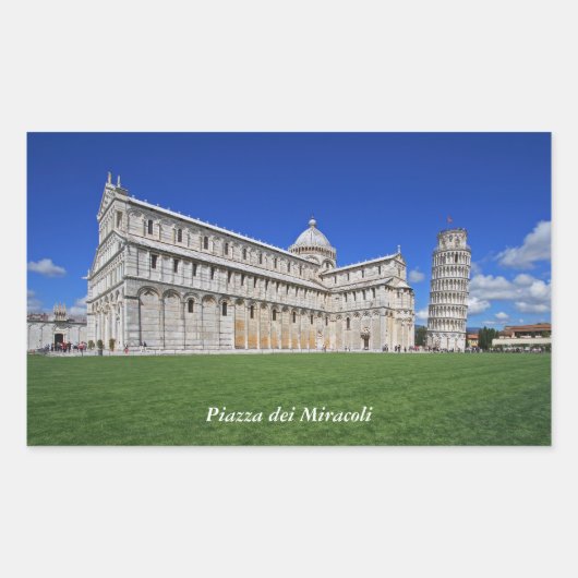 Sticker Rectangulaire Piazza dei Miracoli (Devant)
