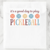 Sticker Rectangulaire Pickleball Dit Citation Drôle (Sac)