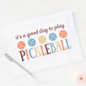 Sticker Rectangulaire Pickleball Dit Citation Drôle (Enveloppe)