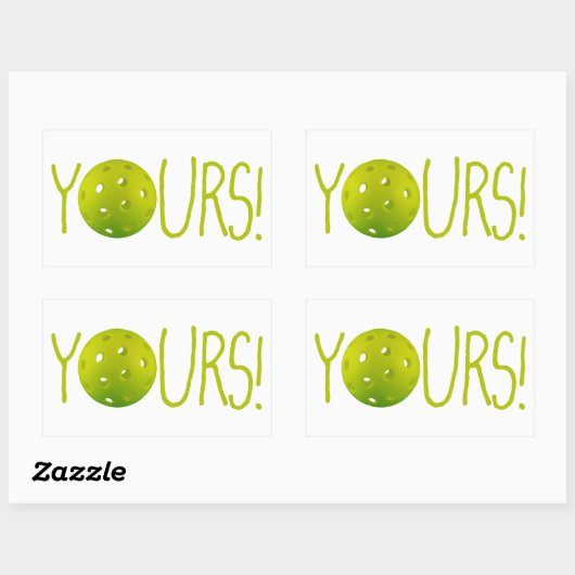 Sticker Rectangulaire Pickleball VOS ! (Feuille)