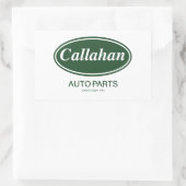Sticker Rectangulaire Pièces d'automobile Callahan (Sac)