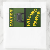 STICKER RECTANGULAIRE PIÈCES EN CHUTE (Sac)
