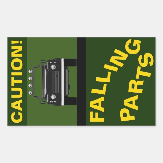 STICKER RECTANGULAIRE PIÈCES EN CHUTE (Devant)