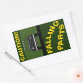 STICKER RECTANGULAIRE PIÈCES EN CHUTE (Enveloppe)