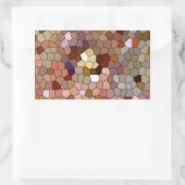 Sticker Rectangulaire Pièces en métal argenté Abstrait en cuivre (Sac)