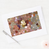 Sticker Rectangulaire Pièces en métal argenté Abstrait en cuivre (Enveloppe)