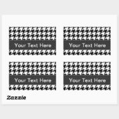 Sticker Rectangulaire Pied de fond noir et blanc (Feuille)