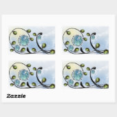 Sticker Rectangulaire Pierre Bleue (Feuille)