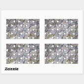Sticker Rectangulaire Pierre grise naturelle Mosaïque motif fleur de vie (Feuille)