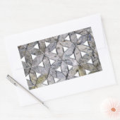 Sticker Rectangulaire Pierre grise naturelle Mosaïque motif fleur de vie (Enveloppe)