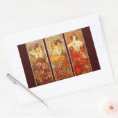 Sticker Rectangulaire Pierres précieuses - Alphonse Mucha (Enveloppe)
