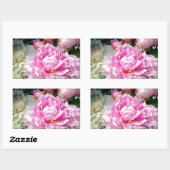 Sticker Rectangulaire Pies roses et blanches (Feuille)