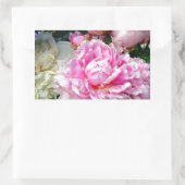 Sticker Rectangulaire Pies roses et blanches (Sac)