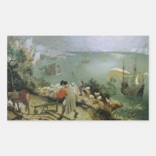 Sticker Rectangulaire Pieter Bruegel l'aîné - automne de paysage d'Ica