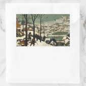 Sticker Rectangulaire Pieter Bruegel l'Ancien - Chasseurs dans la neige (Sac)