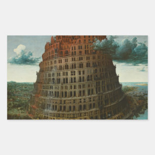 Sticker Rectangulaire Pieter Bruegel l'Ancien - La Tour de Babel