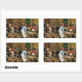 Sticker Rectangulaire Pieter Bruegel l'Ancien - Mariage paysan (Feuille)