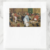 Sticker Rectangulaire Pieter Bruegel l'Ancien - Mariage paysan (Sac)