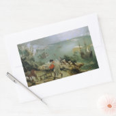 Sticker Rectangulaire Pieter Bruegel l'Ancien -Paysage Chute d'Icarus (Enveloppe)