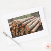 Sticker Rectangulaire Pieux de bois de chauffage à Chypre (Enveloppe)