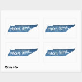 Sticker Rectangulaire Pigeon Forge Tennessee Wood Grain (Feuille)