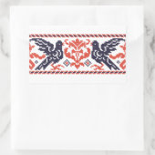 Sticker Rectangulaire Pigeons en couple (Sac)