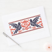 Sticker Rectangulaire Pigeons en couple (Enveloppe)