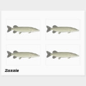 Sticker Rectangulaire Pike du Nord (Feuille)