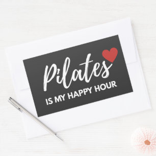 Sticker Rectangulaire Pilates est mon Happy Hour pour le Soulagement du