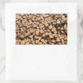 Sticker Rectangulaire Pile De Bois (Sac)