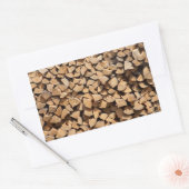 Sticker Rectangulaire Pile De Bois (Enveloppe)
