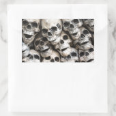 Sticker Rectangulaire Pile De Crânes (Sac)