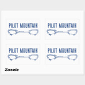 Sticker Rectangulaire Pilot Mountain North Carolina Climbing Quickdraw (Feuille)