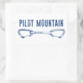Sticker Rectangulaire Pilot Mountain North Carolina Climbing Quickdraw (Sac)