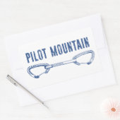 Sticker Rectangulaire Pilot Mountain North Carolina Climbing Quickdraw (Enveloppe)