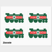 Sticker Rectangulaire Pilote de train (Feuille)