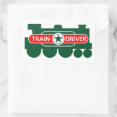 Sticker Rectangulaire Pilote de train (Sac)