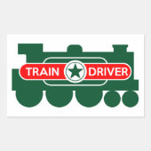 Sticker Rectangulaire Pilote de train (Devant)