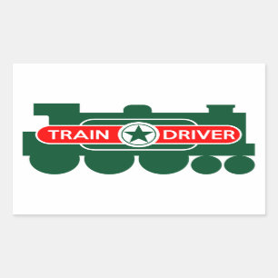 Sticker Rectangulaire Pilote de train