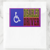 Sticker Rectangulaire Pilote désactivé (Sac)