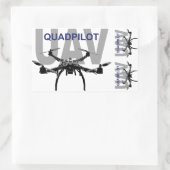 Sticker Rectangulaire Pilote Quadcopter UAV Quadpilot (Sac)