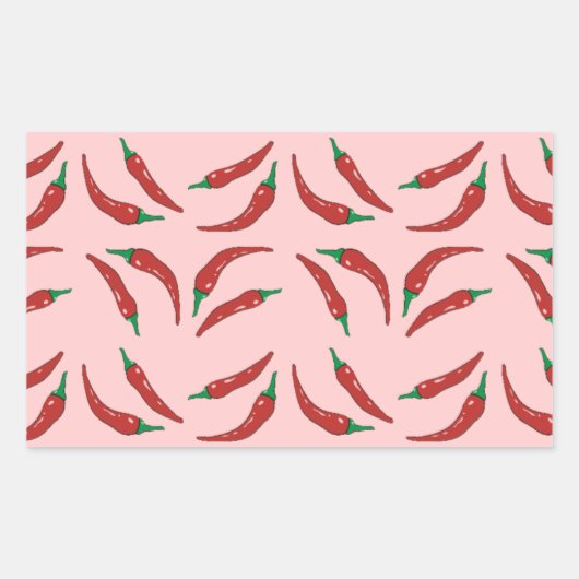 Sticker Rectangulaire piment, cuisine (Devant)