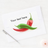 Sticker Rectangulaire Piments chauds (Enveloppe)