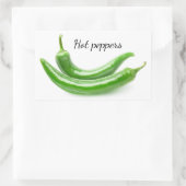 Sticker Rectangulaire Piments de piment vert (Sac)