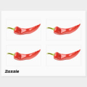 Sticker Rectangulaire Piments rouges (Feuille)