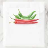 Sticker Rectangulaire Piments rouges et verts (Sac)
